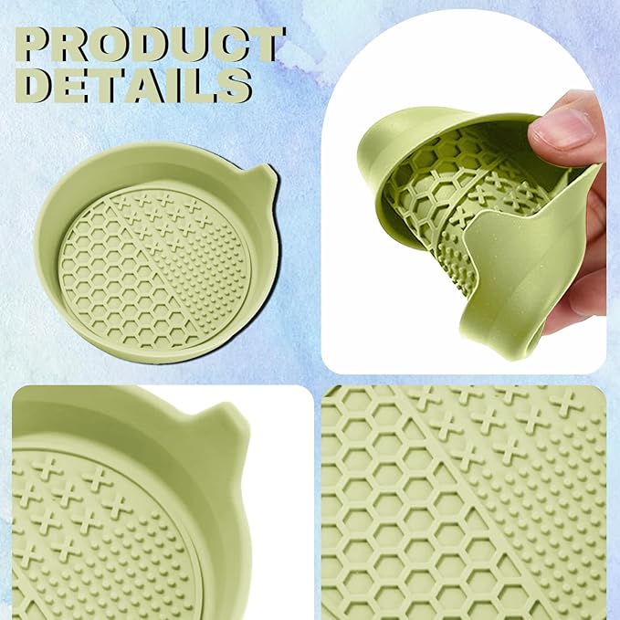 4PCS Car Cup Holder Coaster, Silicone Non-Slip Vehicle Insert Water Bottle Mat, Universal Insulation Drink Cup Pad Decor for SUV/Sedan/Truck, Automotive Interior Accessories (Apricot)