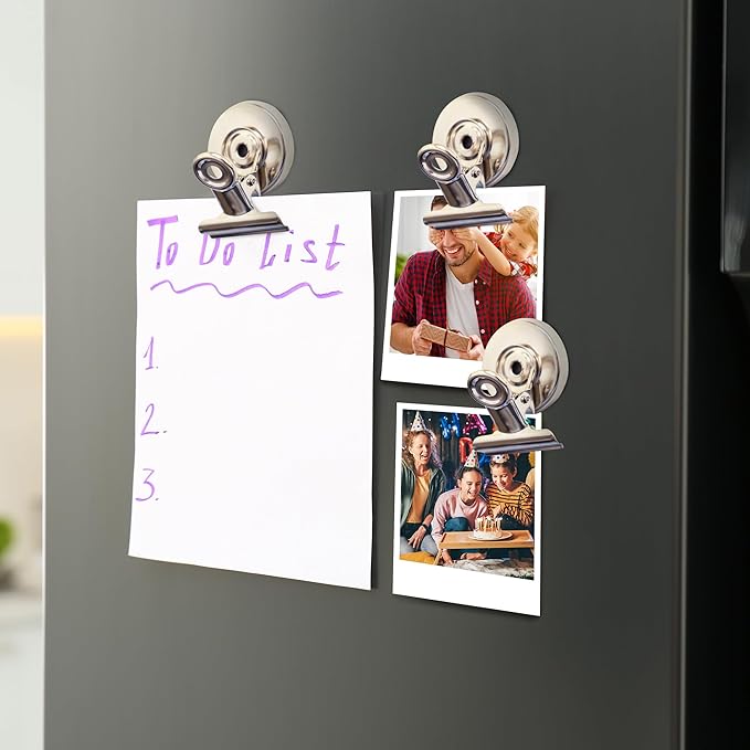 20 Pack Heavy Duty Magnetic Clips for Refrigerator and Whiteboard, Strong Fridge Magnets for Office, School, Locker, Home, and Teaching