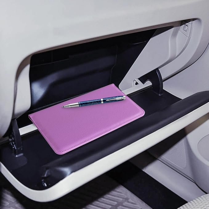 CoBak Car Registration and Insurance Holder - Vehicle Glove Box Car Organizer, Auto Truck Compartment Accessories Case with Magnetic Closure for Essential Documents, Driver's License, Cards