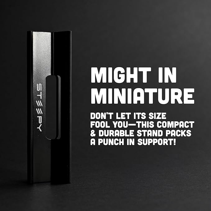 Steepy Portable Laptop Stand for Desk – Adjustable Height, & Portable Laptop Holder – Ergonomic Computer Stand for Cooling & Comfort – Slip-Proof, Sturdy Design – Universal Fit for 13-17 Inch Devices