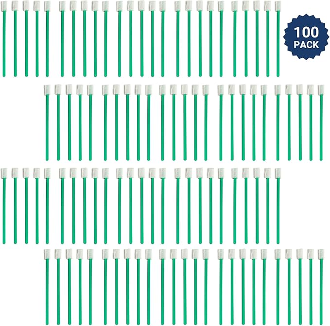 Evaclean Swilly Original Disposable Crevice Brushes - 100 Pack - Versatile Cleaning Tool for Tight Spaces, Window Tracks, Keyboards, Car Vents, and Household Use (Green)
