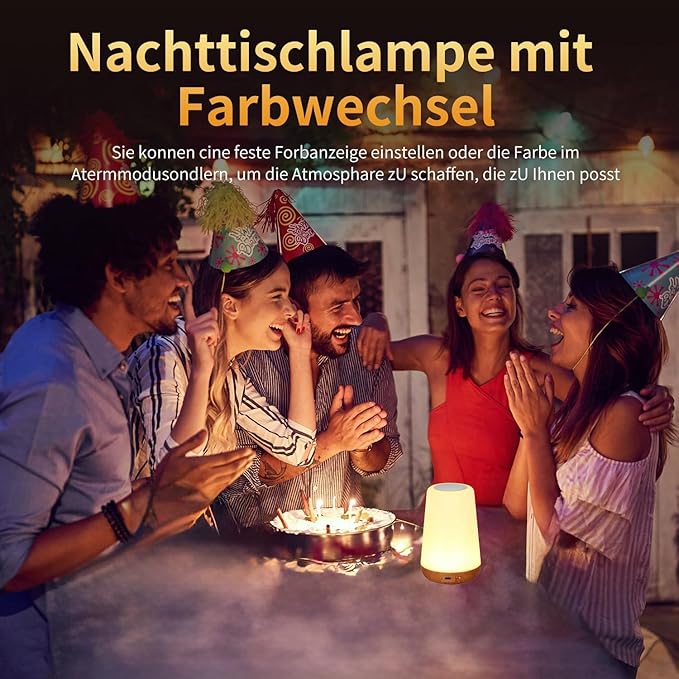 2-Pack LED Bedside Touch Desk Light,Small Night Light, Portable Desk Edge Light with 13 RGB Colors, Night Light for Bedroom/Nursery/Bathroom/Hallway/Outdoor/Living Room