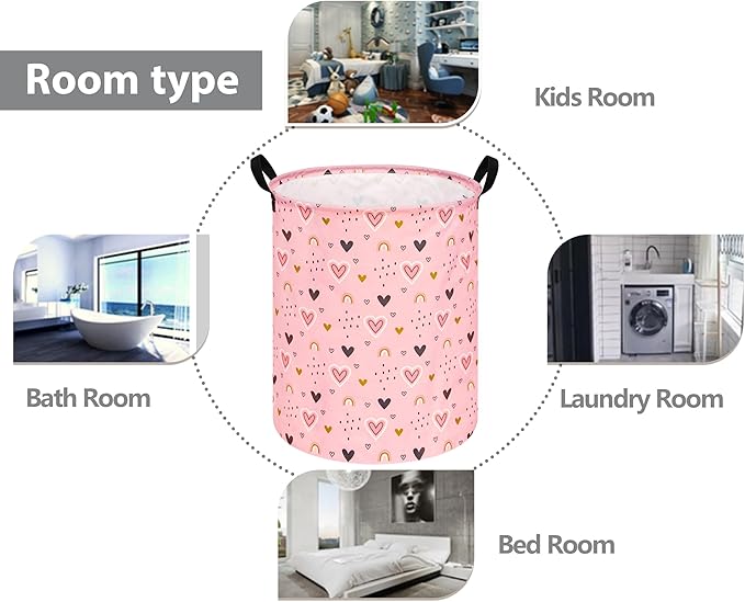 Round Laundry Basket Storage Bins Nursery Hamper Gift Baskets for Home,Office,Home Decor