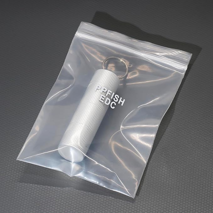 PPFISH Portable Daily Pill Case, 3 Compartments Anti-Skid Aluminum Alloy Waterproof Pill Box Dispenser, Small Pocket Pill Container, Keychain Pill Fob, Travel Pill Holder for Men Women