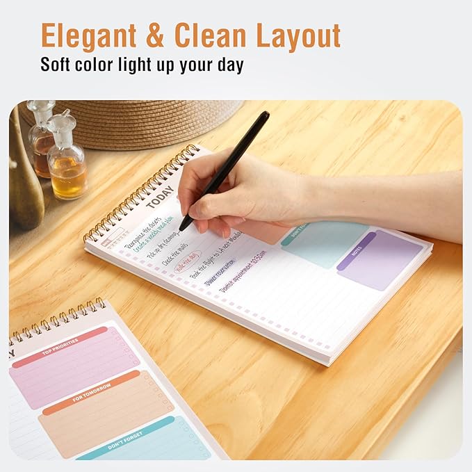 Forvencer To Do List Notepad with 52 Sheets (6.5 x9.8), To Do List Notebook for Work, Undated Daily Planner Organizer for Tasks Checklist & Goal Planning, To Do List Perfect for Office, School