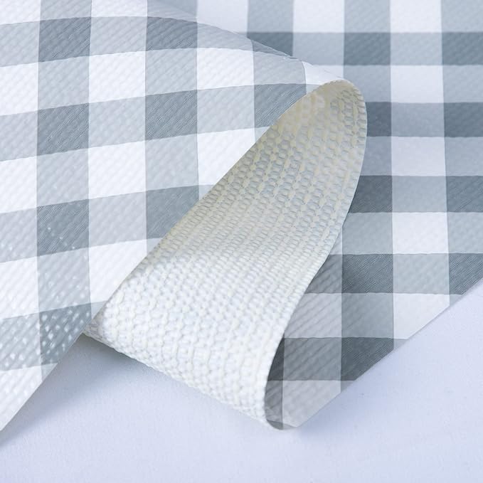 RAY STAR 12X120 Inch Shelf Liner for Kitchen Cabinets, Non-Adhesive Cabinet Liner Washable, PVC Drawer Liner for Dresser Non-Slip Bathroom (Plaid)(4 Roll)