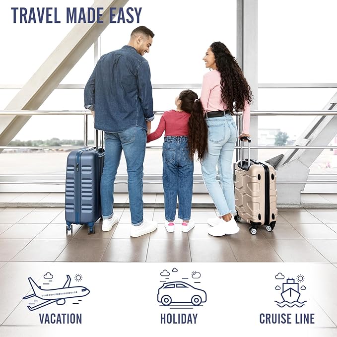 Veken 10 Set Packing Cubes for Travel Essential, Suitcase Organizer Bags in 4 Sizes, Carry-On Luggage Accessories with Large Laundry & Hanging Toiletry Bag, Must-Have for Airplane, Road Trip & Camping