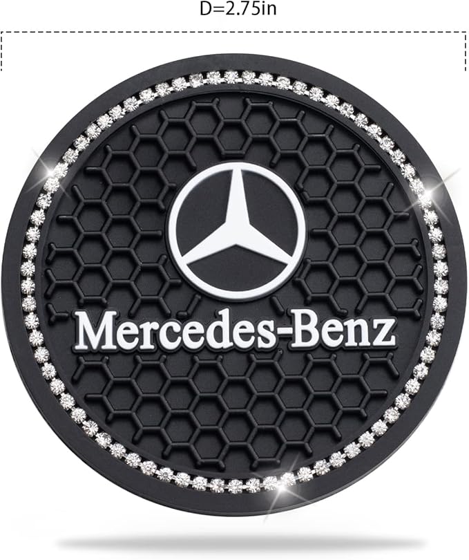 Car Cup Holder Coaster for MercedesBenz Recessed Silicone Cupholder Coaster Interior Accessories 2.75IN 2Pack