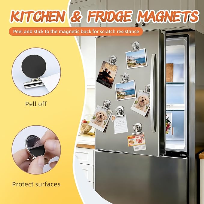 VNDUEEY 500 Pack Fridge Magnets Refrigerator Magnets, Strong Magnetic Clips Heavy Duty, Magnet Clips for Whiteboard, Magnets for Fridge Locker Office Accessories, Classroom Teacher Supplies