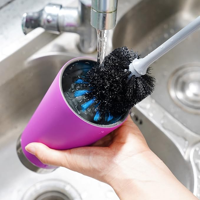 Water Bottle Cleaning Brush, Long Handle Flexible Scrub Brush for Water Bottles, Glasswares, Mugs, Flasks, Tumblers, Vases, and Kitchen Sink, 2 Pack
