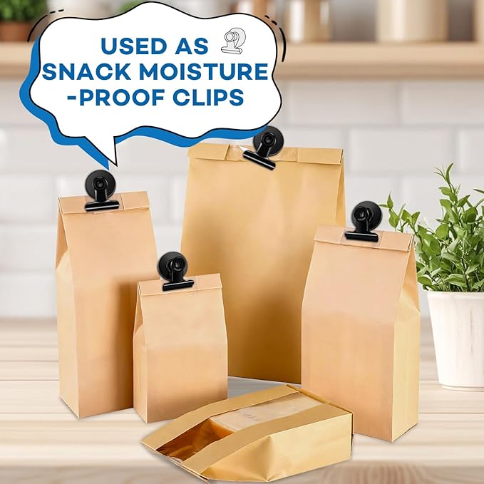 DIYMAG Magnetic Clips, 20 Pack Paper Clips Fridge Magnets Heavy Duty Hanging Photo Birthday & Graduation Gifts Affordable for Friends Classmates Whiteboard Classroom Home Display Party Picture Black