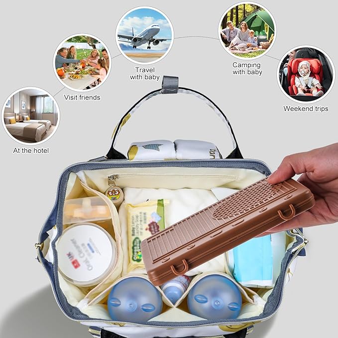 Baby Bottle Drying Rack,Travel Baby Bottle Drying Rack Set, Cleaner Kit with Silicone Bottle Brush,Straw Brush, Suitable for Home use or Traveling with Babies (Coffee Color)