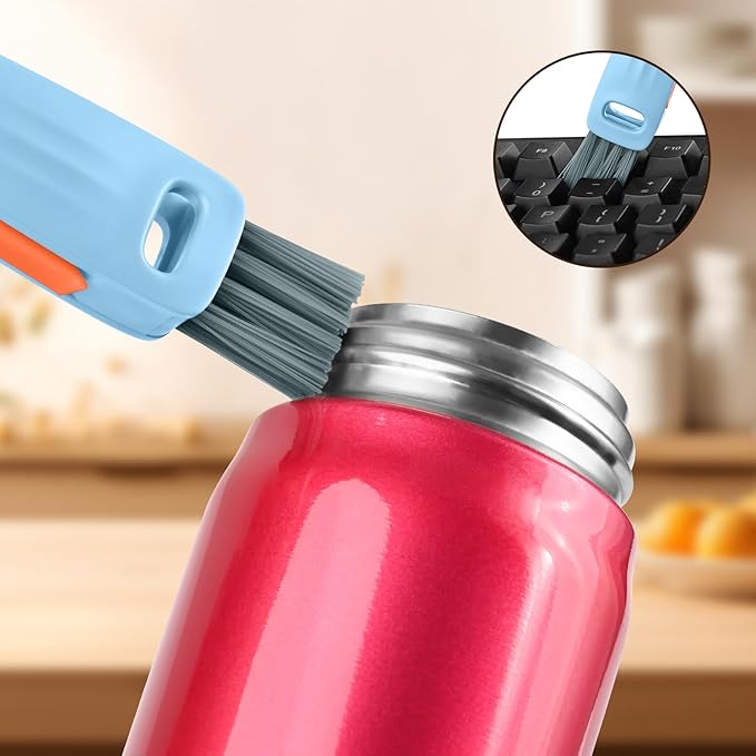 3 in 1 Cup Lid Gap Cleaning Brush Set, Multifunctional Insulation Bottle Cleaning Brush, Mutipurpose Portable Cup Lid Gap Cleaner, Home Kitchen Crevice Brush Cleaning Tools