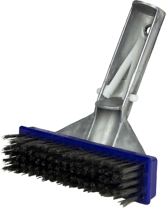 Poolmaster 5-Inch Stainless Steel Pool Algae Detail Brush, Heavy-Duty Aluminum Back, for Gunite Concrete Pools and Spas, Small Narrow Head for Corners, Steps and Tight Areas