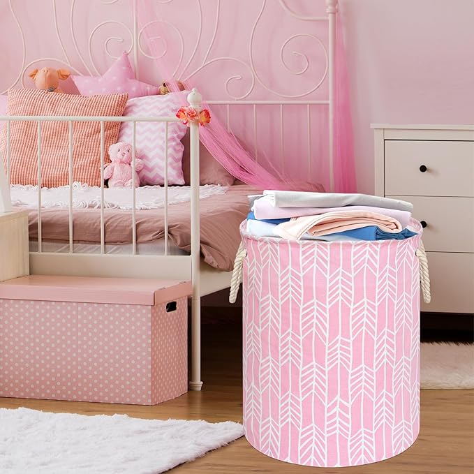 Round Laundry Basket Storage Bins Nursery Hamper Gift Baskets for Home,Office,Home Decor