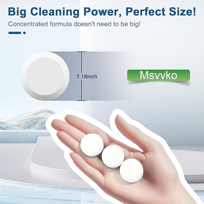 Msvvko Toilet Bowl Cleaners Bleach Tablets 54 PACK, Automatic Toilet Tank Cleaner, Bathroom Cleaner Against Tough Stains, No Scrubbing, Continuous Clean, Sparkling Fresh