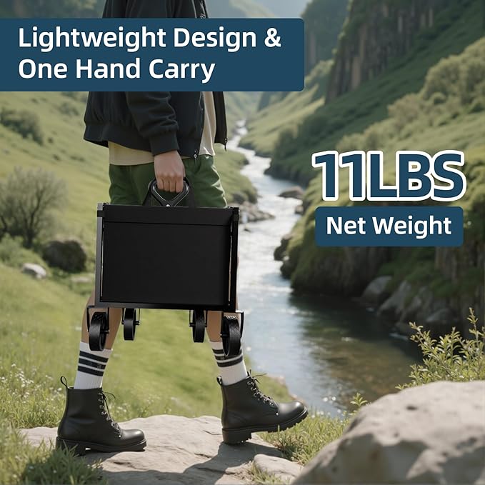 Favoyard Collapsible Wagon Carts with Extended Tailgate, Foldable 130L & 330LBS Portable Folding Wagons with All - Terrain Wheels & Drink Holders for Shopping, Garden, Camping & Beach, Black