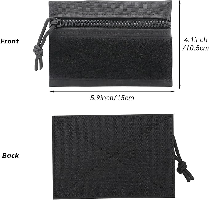 Qavctw Tactical Admin Pouch Bag with Hook and Loop Tool Storage Bag Snack Pouch Candy Bag Hanging Pouches Backpack Accessory Pouch