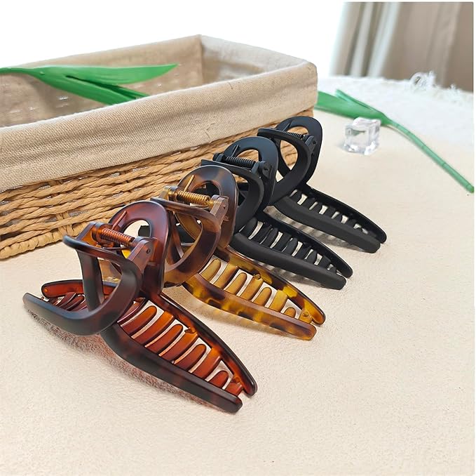 5 Inch Hair Claw Clips Extra Large No Slip Big Matte XL Clip for Thick Curly Long Hair Women, 4 Pack