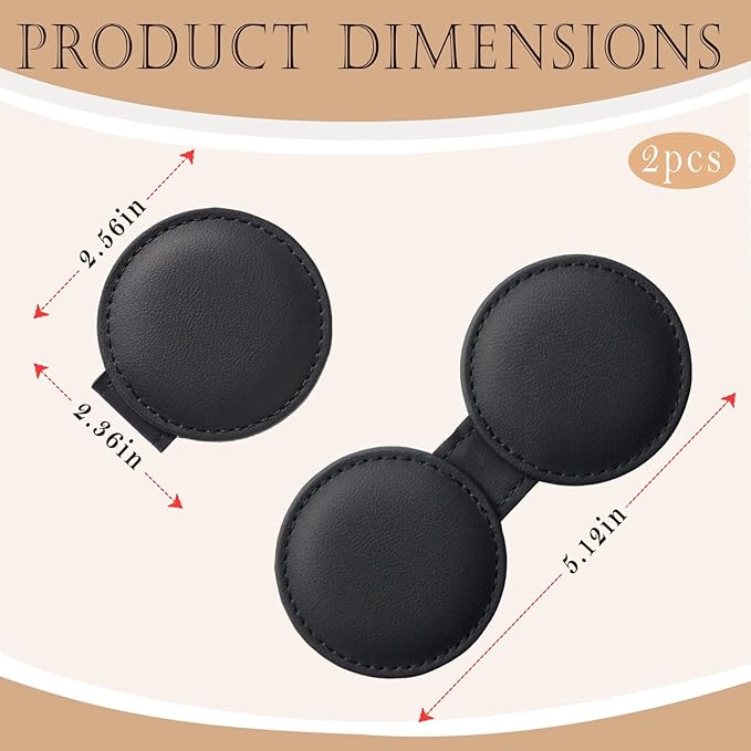 2 Pack Stronger Magnetic Belt Clip, Shoulder Strap Positioners, Relieves Neck & Shoulder Pressure, Enhances Traveling Safety & Comfort