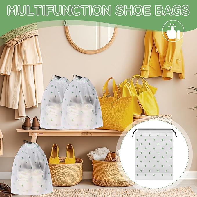 Shoe Bags for Travel, 15.7" x 11.8" Travel Shoe Bags for Packing, Large Waterproof Portable Travel Shoe Storage Bags Travel Essentials Women for and Men