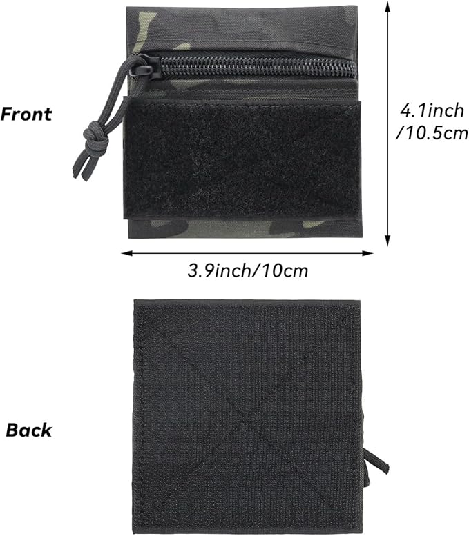 Qavctw Tactical Admin Pouch Bag with Hook and Loop Tool Storage Bag Snack Pouch Candy Bag Hanging Pouches Backpack Accessory Pouch