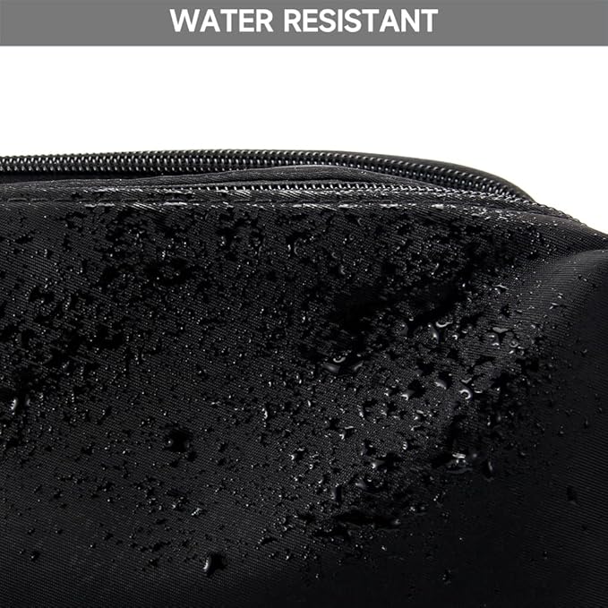 Toiletry Bag for Men Travel, Large Capacity Water-resistant Hanging Dopp Kit with Multiple Pockets, Shaving Organizer for Bathroom Essentials (Black)