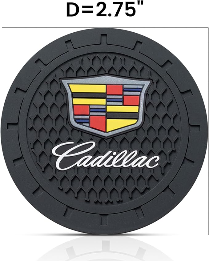 Car Cup Holder Coaster for, Recessed Silicone Cup Holder Coaster Interior Accessories 2.75in 2Pieces Black