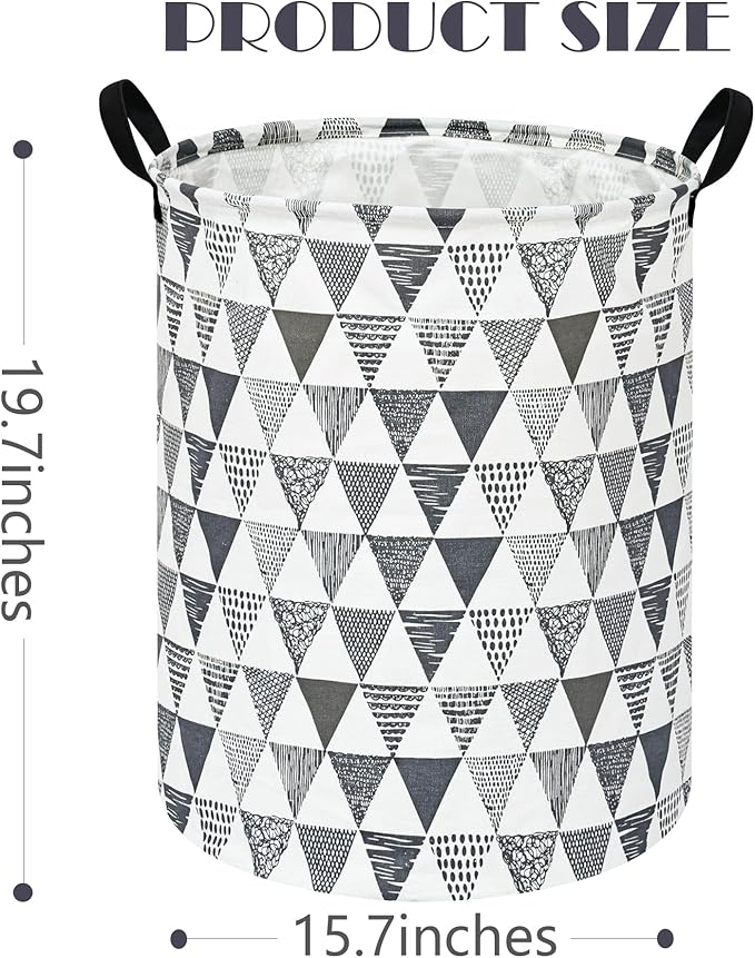 Baby Waterproof Storage Basket Kids Hamper Nursery Bins Organizer Gift Toy Box Laundry Basket for Women Large Canvas Collapsible Chest for Home/Dorm/Office/Room Decor