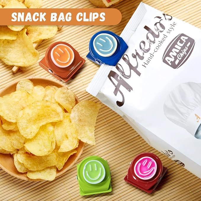 6Pcs Magnetic Clips Refrigerator Magnets – Colorful Happy Face Fridge Magnets for Artwork Display, Classroom Whiteboard & Locker, Teacher Must Haves for School, Home & Office