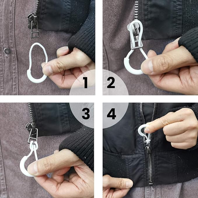 Daily Treasures 2pack Button Hook and Zipper Pull, Button Hook for Seniors with 8Pcs Zipper Pulls,Button Assist Tool,Button Assist Device with Non-Slip Ribbed Handle for Seniors and Disabilities