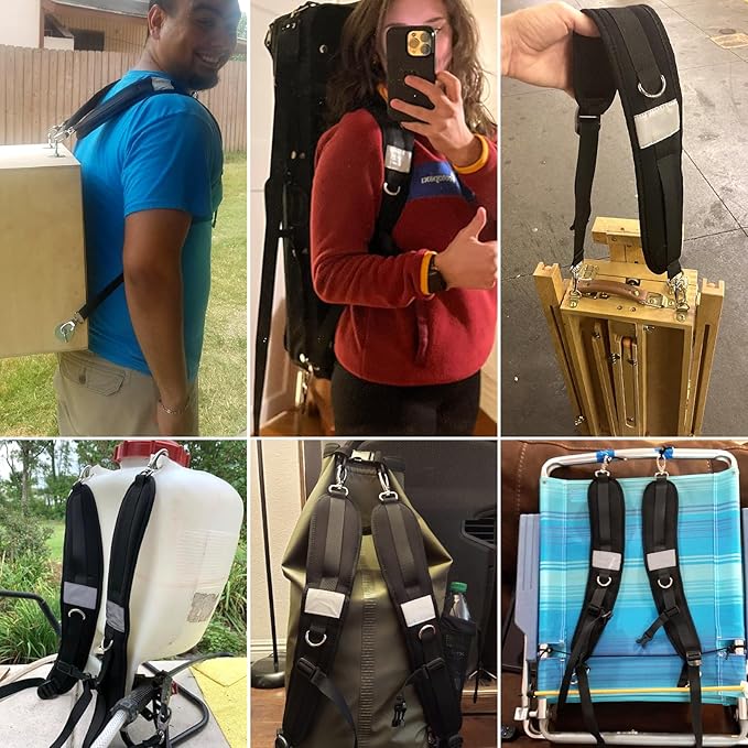 Backpack Straps, Backpack Shoulder Strap for bags strap Replacement Padded Strap Adjustable with Metal/Plastic Clips