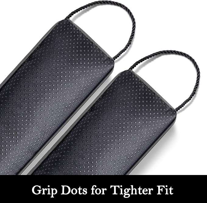 Sunolga 2-Pack 38" Door Draft Stopper Blocks Hot and Cold Air with Removable Washable Cover for Gaps Up to 3", All-Season Seal for Noise, Wind, Door Sweep for Bottom of Door, Home Essentials, Gray
