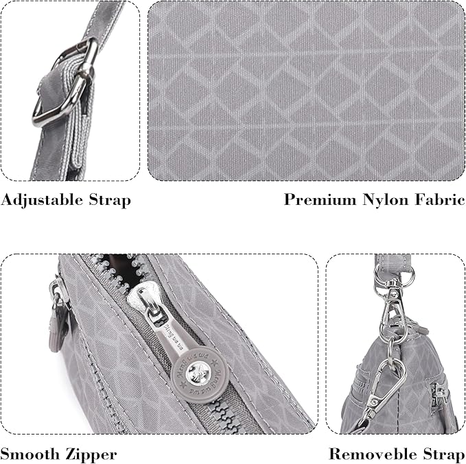 AOCINA Small Wristlet Wallet for Women RFID Blocking Crossbody Purse Gifts for Valentines Day Nylon Cell Phone Purses