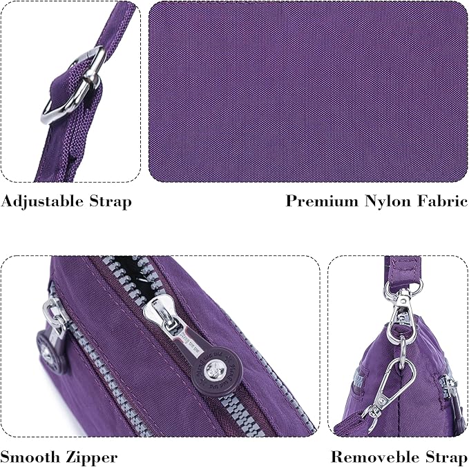 AOCINA Small Wristlet Wallet for Women RFID Blocking Crossbody Purse Gifts for Valentine's Day Nylon Cell Phone Purses