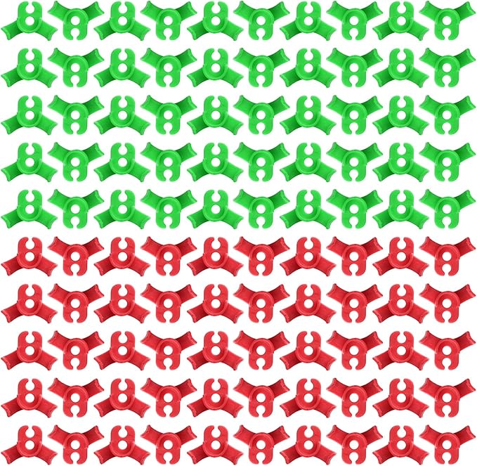 100 Pcs Plant LST Cilps, Adjustable Low-Stress Plant Training Clips, Reusable 90-Degree Bendable Clips to Bend for Tomatoes Cucumbers Beans Climbing Plants in Indoor or Outdoor Gardens