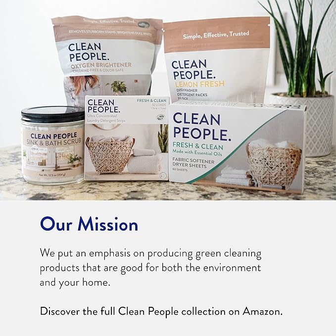 THE CLEAN PEOPLE Toilet Bowl Cleaner | Eco Friendly Toilet Bowl Cleaner Tablets for Removing Hard Water Stains, Rust, and Limescale Buildup (12 Count)
