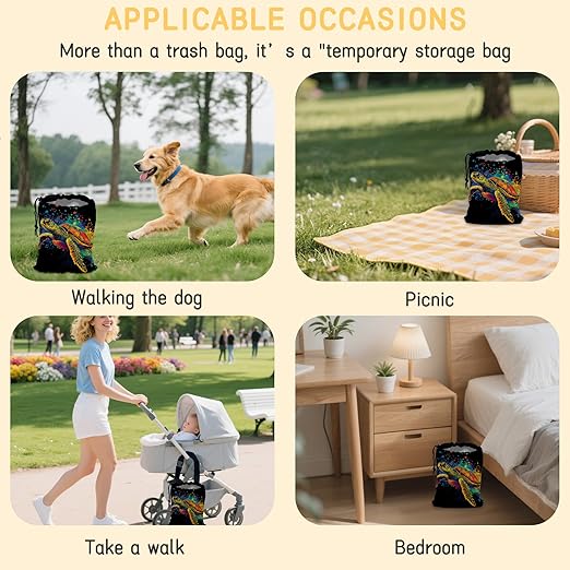 Watercolor Sea Turtle Car Garbage Bag, Small Car Trash Bag Hanging Back of Seat,Drawstring Car Trash Bag with Adjustable Buckle,Car Accessories for Camping Travelling