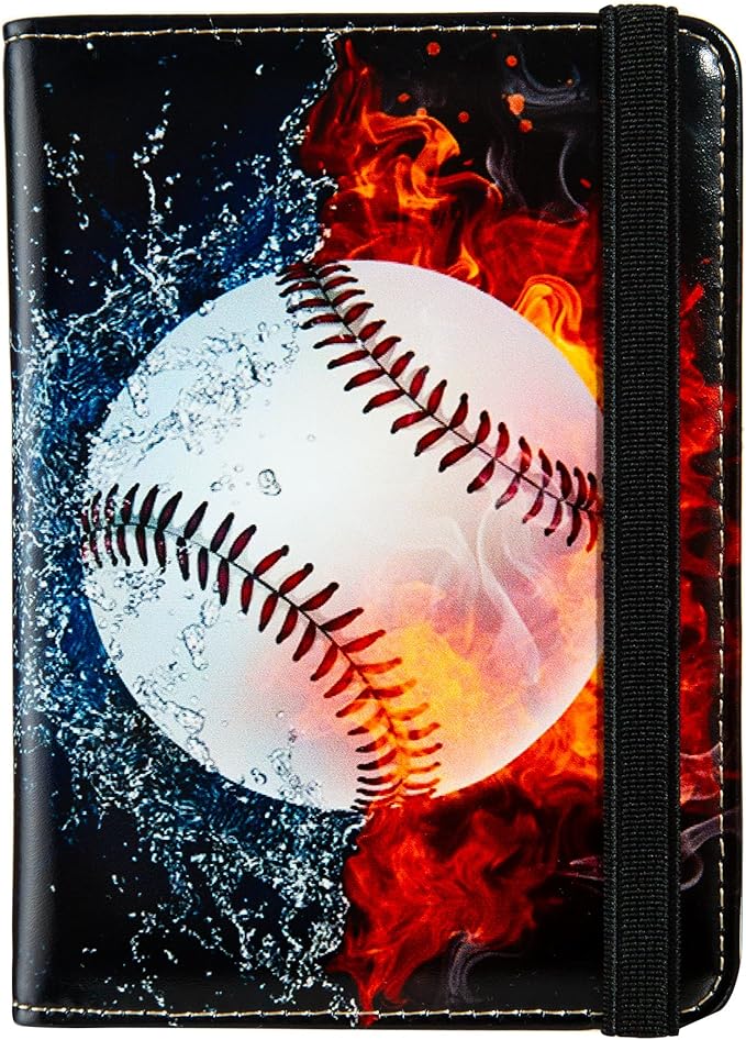 AIRMORS passport Holder,Rfid Blocking Travel Wallet Credit Card Case Cute Passport cover for Women/Men,Boys Girls Travel Essentials (Baseball)