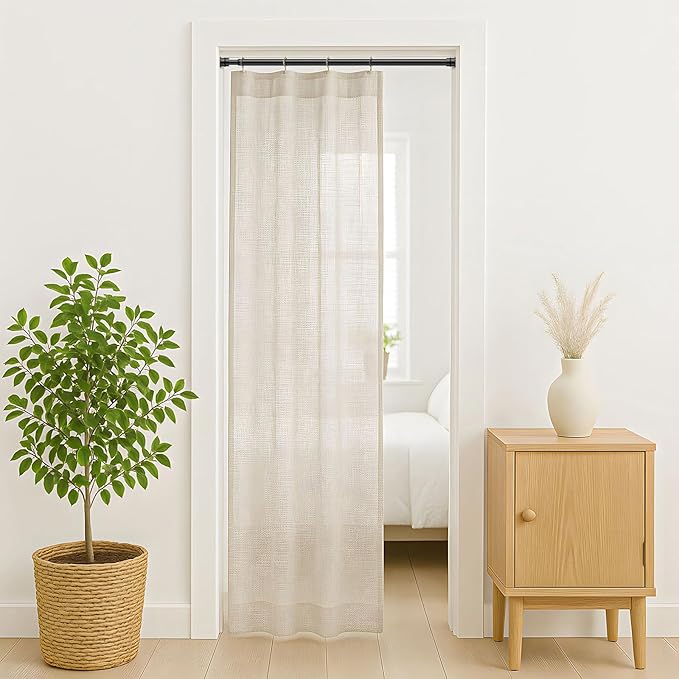 Tension Curtain Rod 26 to 48 Inch Adjustable Tension Rods 2 Pack Expandable Spring Tension Rod Black No Drilling for Closet Kitchen Cupboard Wardrobe Door Bookshelf DIY Projects