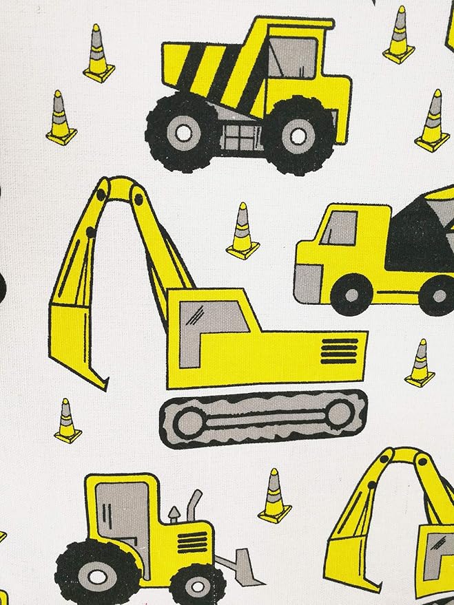 KUNRO Square Storage Basket Gift Shelf Basket Storage Bin, Nursery Basket Organizer Box for With Handles for Room Deco (Excavator)