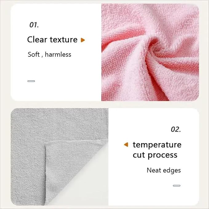 Microfiber Cleaning Cloths Roll β 50 Pack | Tear-Away Towels β Reusable| Ultra Absorbent| Washable Rags for Kitchen| House, Car, Garage | Eco-Friendly Microfiber Cleaning Supplies (Pink)