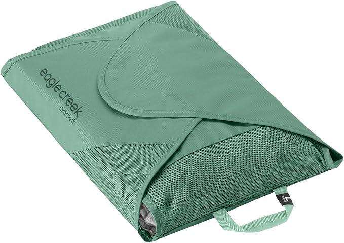 Eagle Creek Pack-It Reveal Garment Folder - Compression Wings - Maximize Luggage Space - Convenient Top Handle - Quick Drying Material - Large - Willow Green