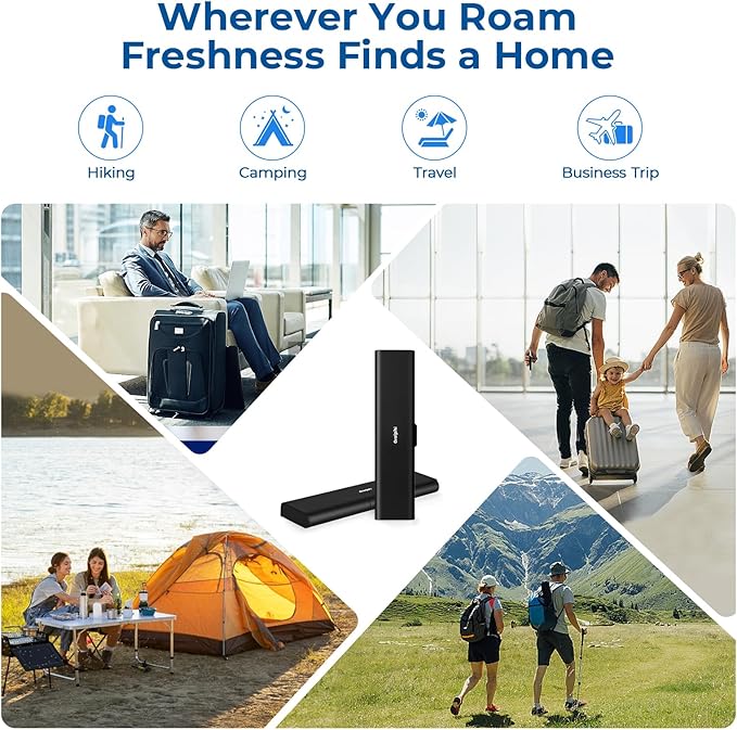 Wider Aluminum Toothbrush Travel Case, Portable Travel Toothbrush Holder, Durable Manual Toothbrush Box Container for Traveling, Bathroom, Camping, Business Trip, Black