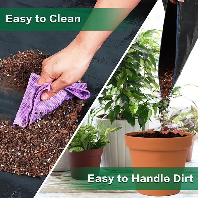 26.8" x 26.8" Plant Repotting Mat Waterproof Transplanting Mat Indoor Succulent Potting Mat Portable Gardening Watering mat Square and Foldable Garden mat