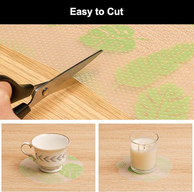 Cooyes Shelf Liner – Premium Non-Adhesive Cabinet & Drawer Liner for Kitchen – Waterproof Shelf Paper with Modern Pattern – Durable EVA Cabinet Mat – Easy to Cut (17.5" W x 197" L)