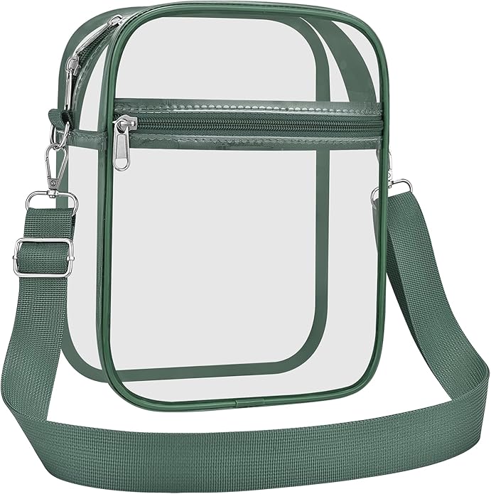 USPECLARE Clear Purse Stadium Transparent Messenger Bag Stadium Approved for Men and Women Clear Crossbody Bag