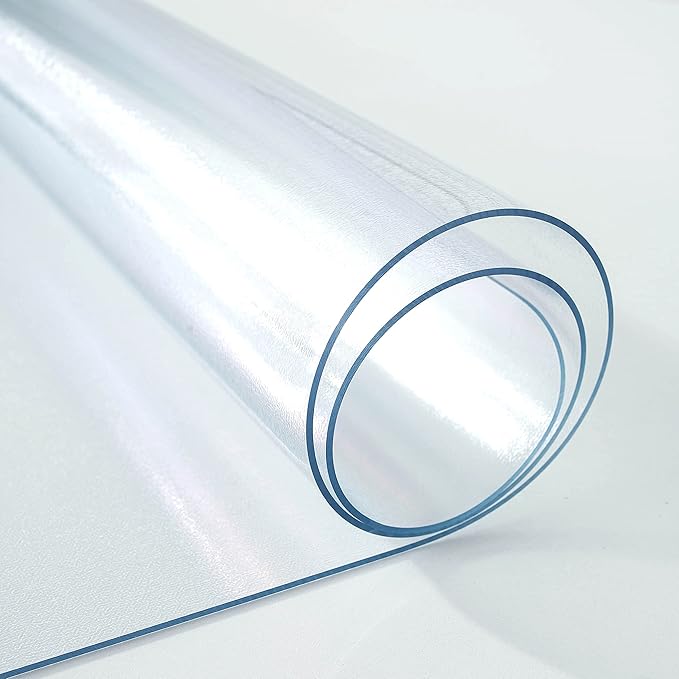 LovePads Frosted Table Cover Protector 42 x 86 Inch, 1.5mm Thick Plastic Table Cover, Table Protector for Dining Room Table, Waterproof Vinyl Tablecloth Table Pad Mat for Kitchen, Writing Desk