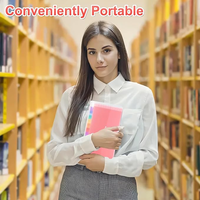 2 Pcs 13 Pockets Expanding File Folders,B6 Accordion Folders/Portable Receipt Organizer/for Receipts, Taxes, Monthly Bills, Cards, Checks, Coupons, Vouchers, Change