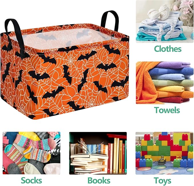 Rectangle Gift Shelf Nursery Storage Basket Laundry Hamper Storage Box and Bins for Home Clothes with Handles